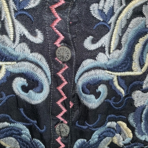 Johnny Was Esta satin blouse size XXL style #B16919-9 - Picture 6 of 16
